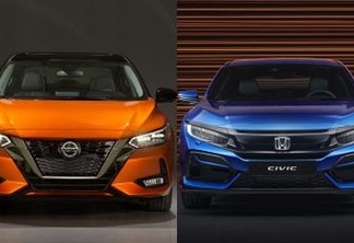 Honda Civic e Nissan Sentra [divulgação]