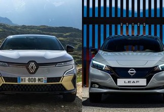 Renault Mégane e Nissan Leaf [divulgação]
