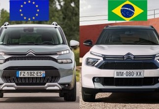 Citroën C3 Aircross europeu e brasileiro [divulgação]