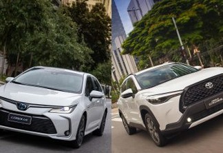 Toyota Corolla e Corolla Cross [divulgação]