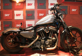 Harley-Davidson em exposição durante o Rock In Rio (divulgação)