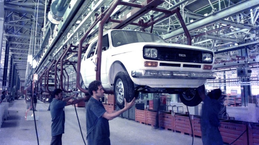 Produção do Fiat 147 na fábrica de Betim da Stellantis [divulgação]