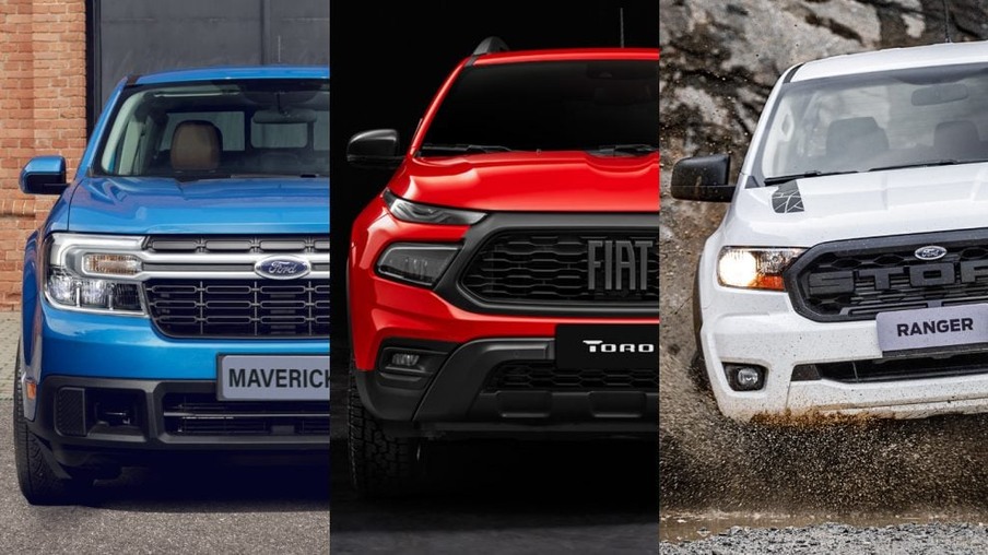 Ford Maverick vs. Fiat Toro vs. Ford Ranger [divulgação]