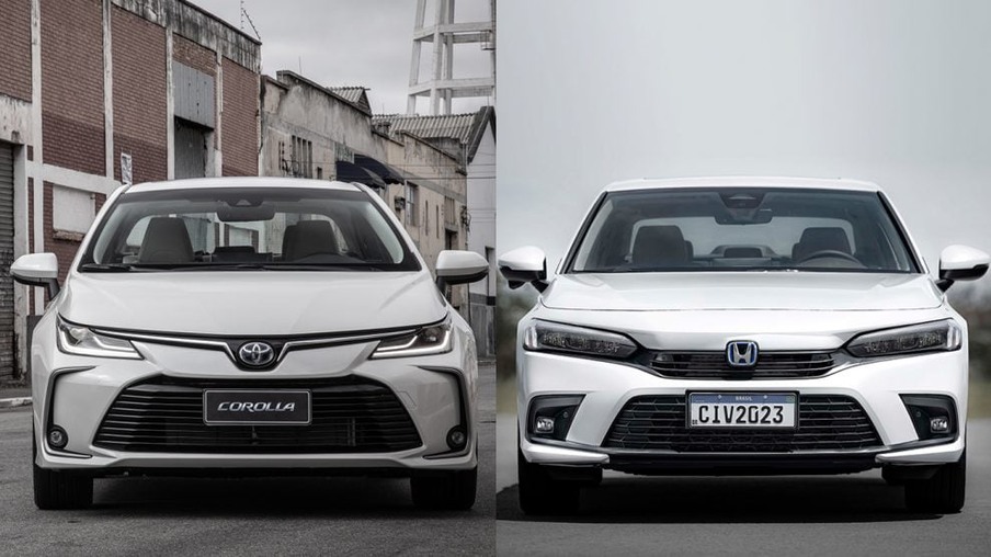Toyota Corolla Altis Premium Hybrid vs Honda Civic e:HEV [divulgação]