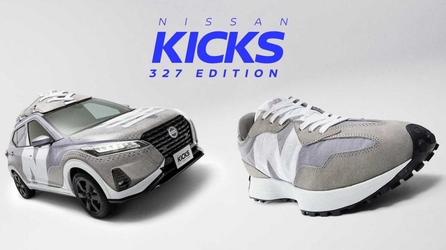 Nissan Kicks 327 Edition e New Balance 327 [divulgação]