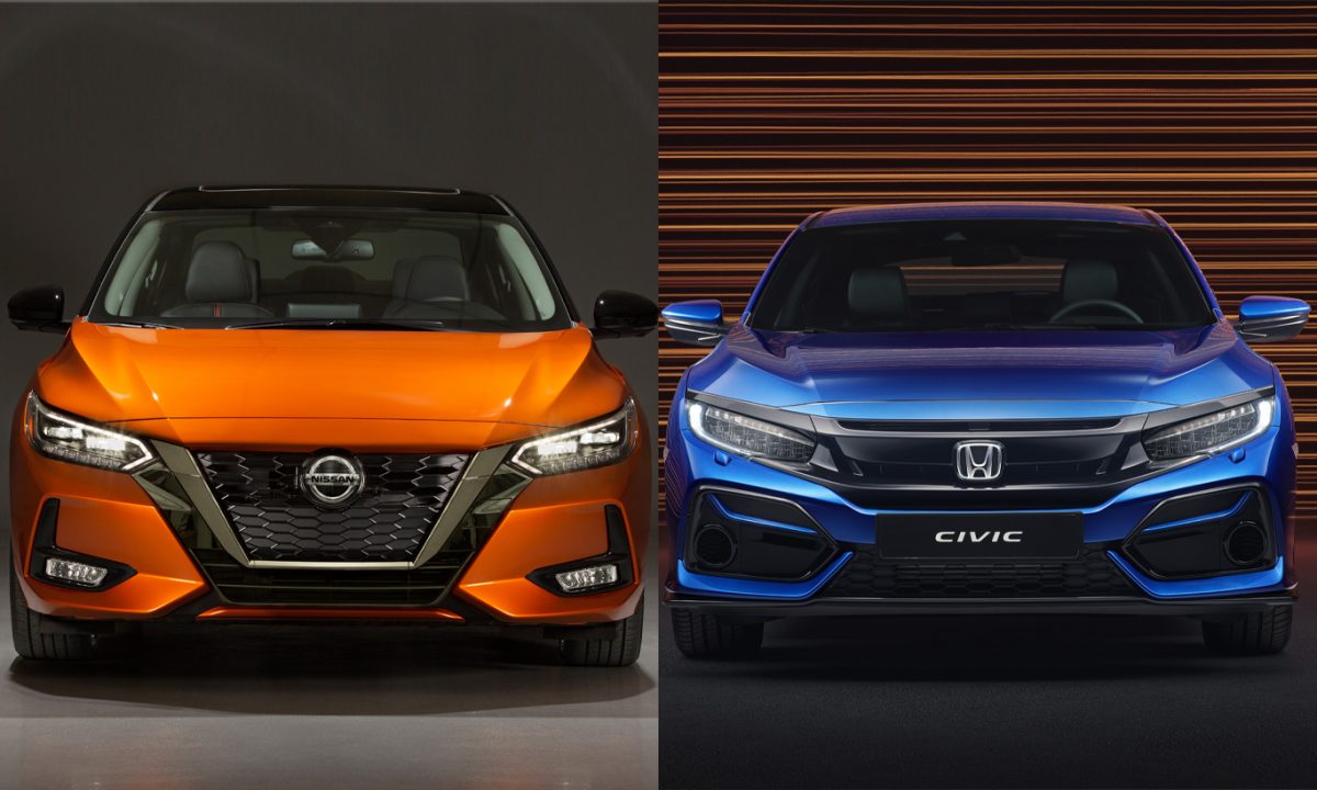 Honda Civic e Nissan Sentra [divulgação]