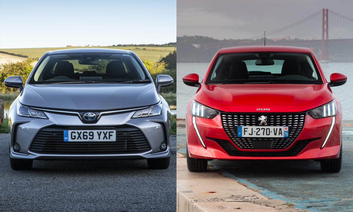 Toyota Corolla e Peugeot 208 [divulgação]