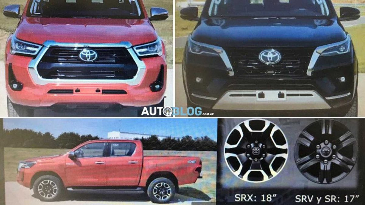 Toyota Hilux 2021 e SW4 2021 vazaram na internet [Argentina Autoblog]