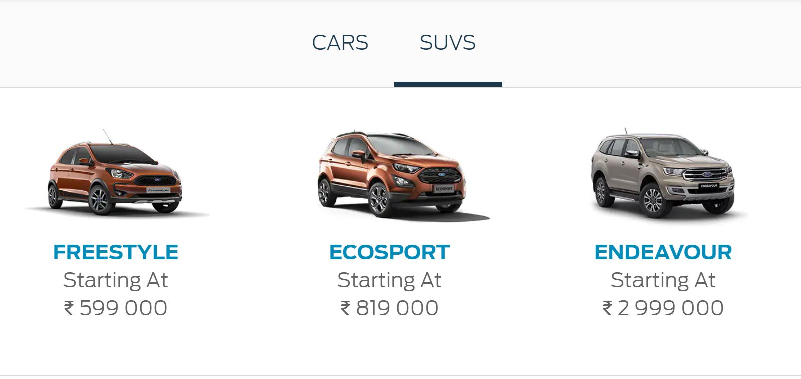 Ka era vendido como SUV pela Ford lá na Índia