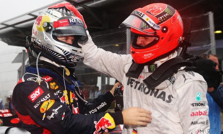 Vettel e Schumacher: 11 títulos [divulgação]