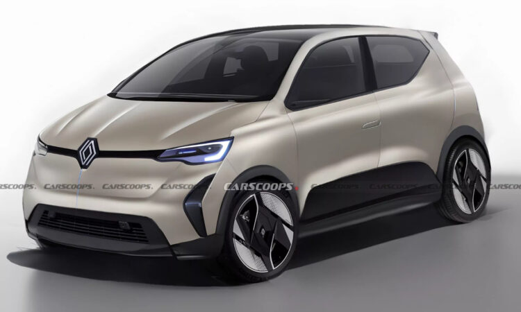 Projeção Renault EV [Thanos Pappas / Carscoops]