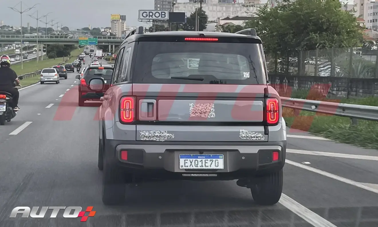 Imagem mostra flagra da traseira do Chevrolet Spark