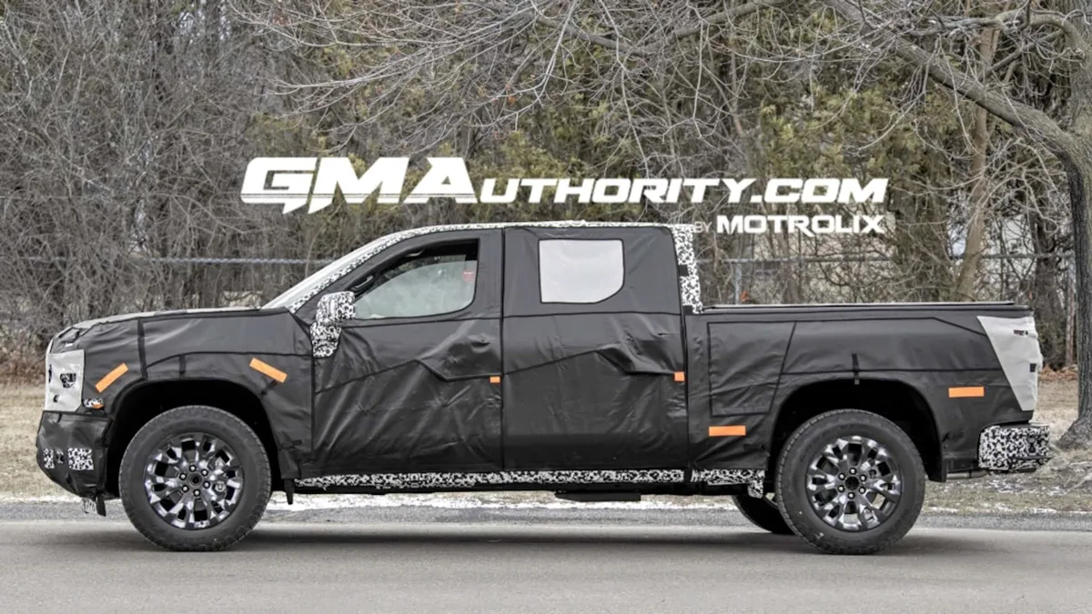 Imagem mostra lateral da Nova Chevrolet Silverado 2027