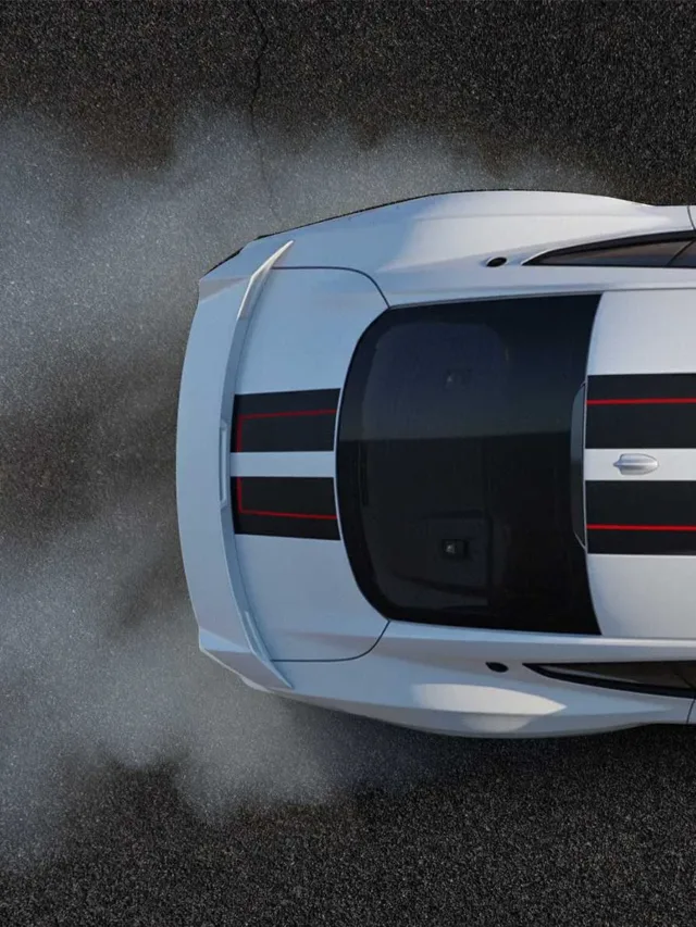 Ford Mustang GT Performance branco visto do alto