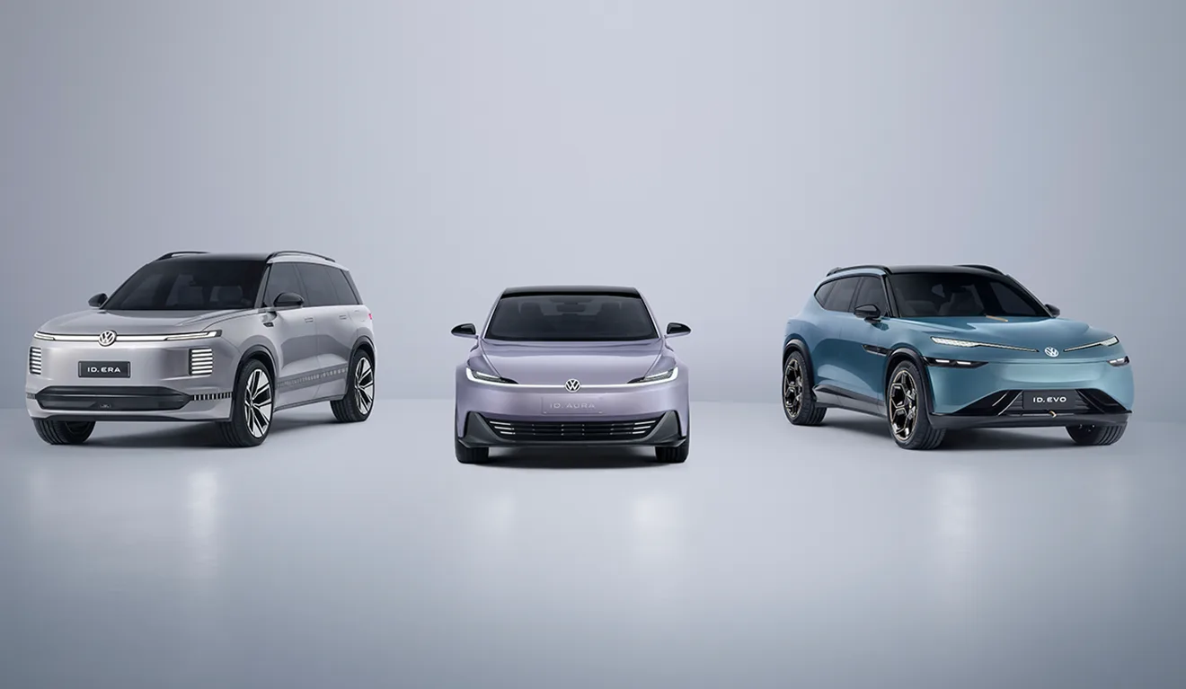 Imagem mostra novos carros conceitos eletrificados da Volkswagen