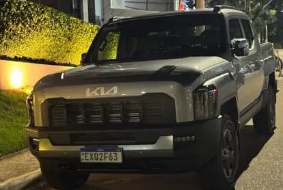 Kia Tasman frente flagra brasil