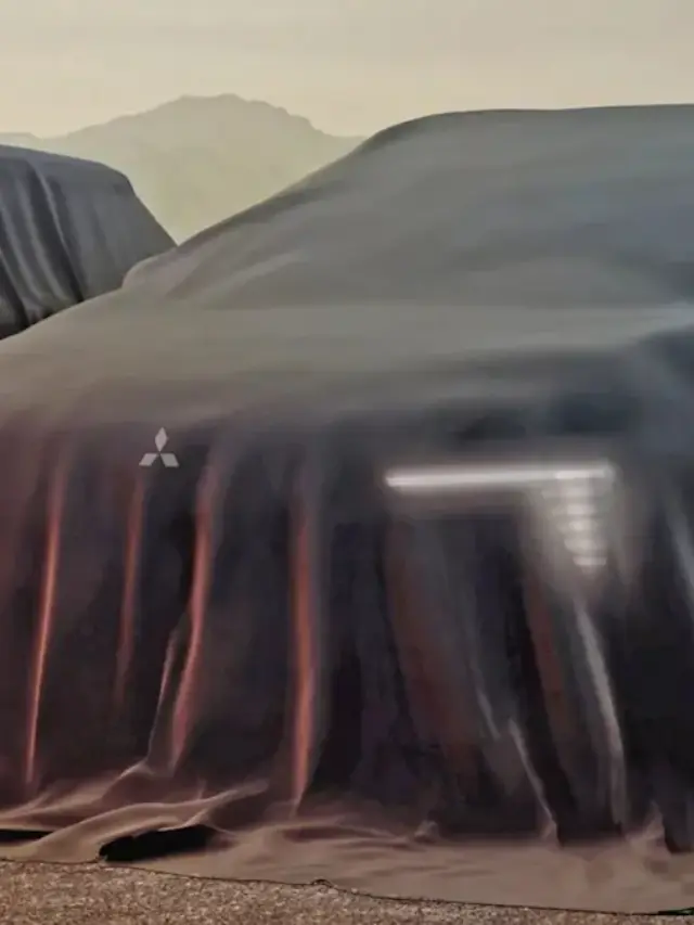 Teaser do novo Mitsubishi Eclipse Cross coberto por um tecido cinza