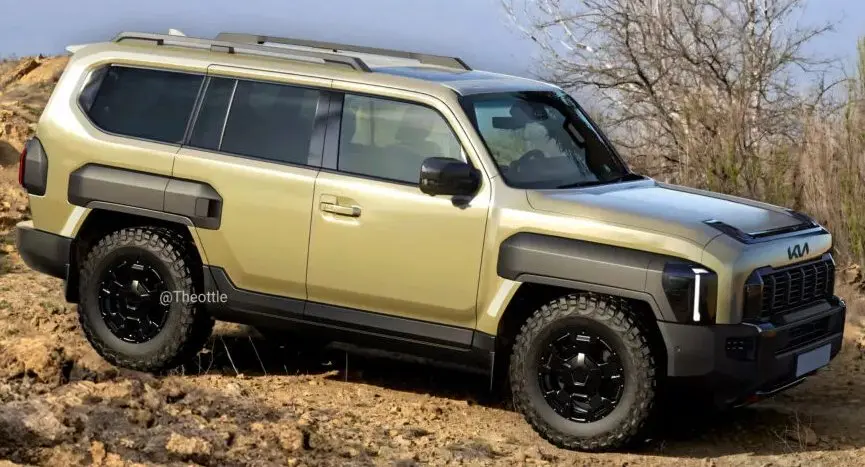 Ilustração do futuro SUV da Kia baseado na caminhonete Tasman