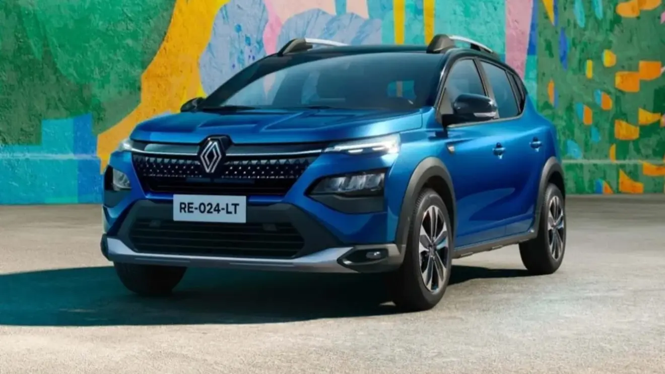 Renault Kardian de imagem vazada azul de frente