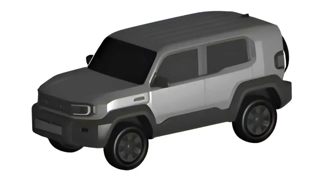 Patente do Toyota FJ Cruiser pintado de cinza