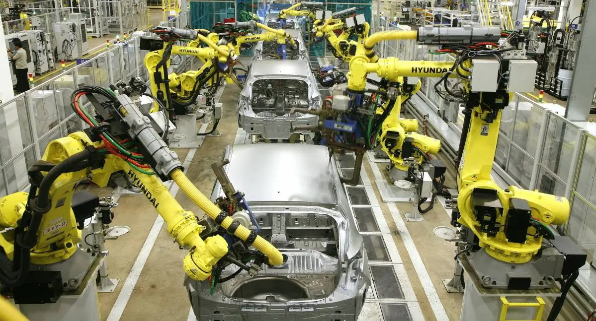 Linha de produção em escala