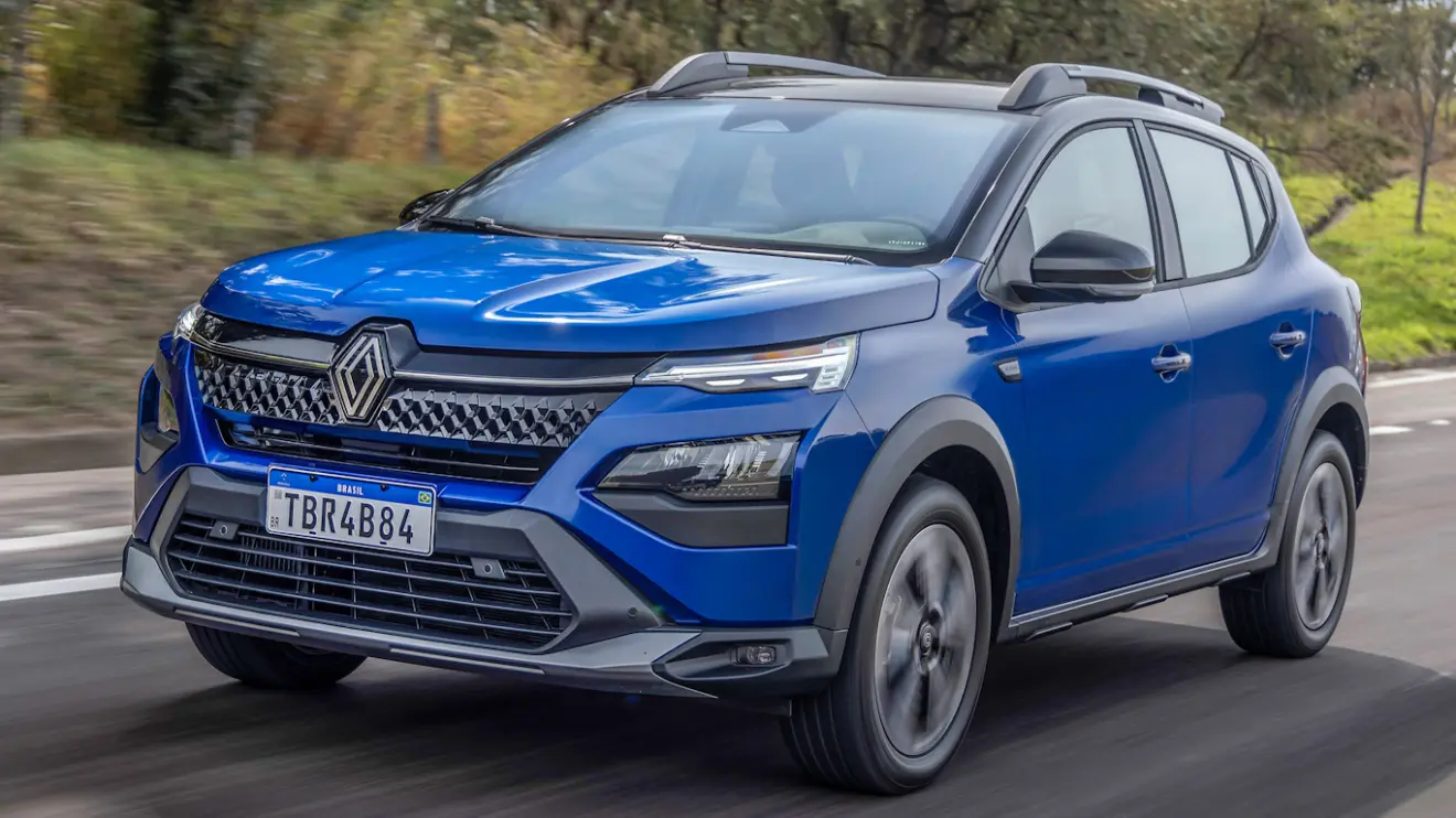 Renault Kardian 2026 azul visto de lado