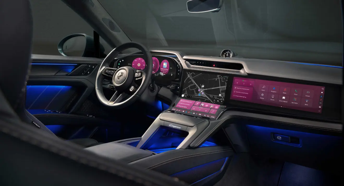 Interior do Porsche Cayenne Eletric