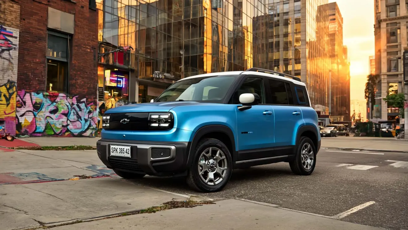Chevrolet Spark EUV azul estático