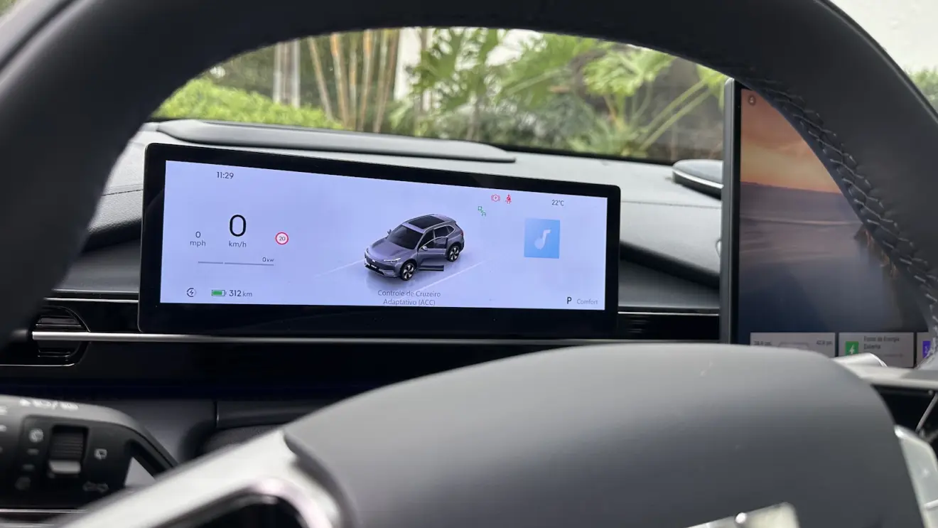 Quadro de instrumentos do Geely EX5 Max