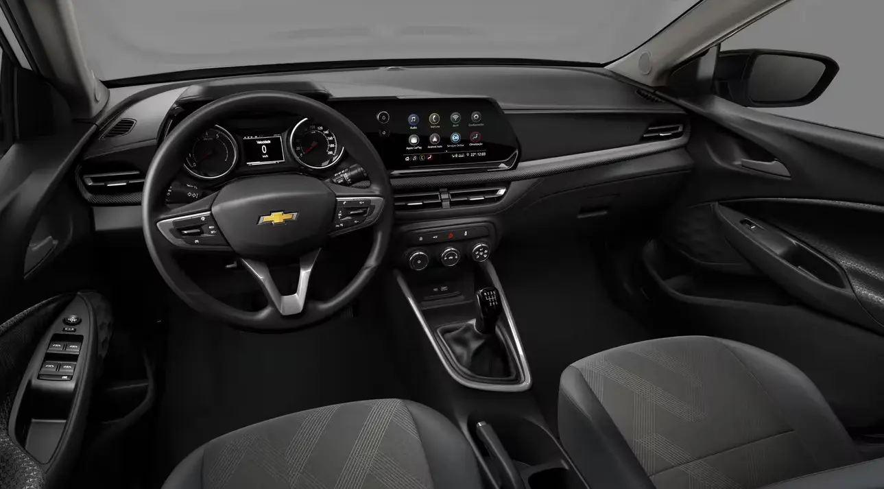 Interior do Chevrolet Onix 1.0 manual 