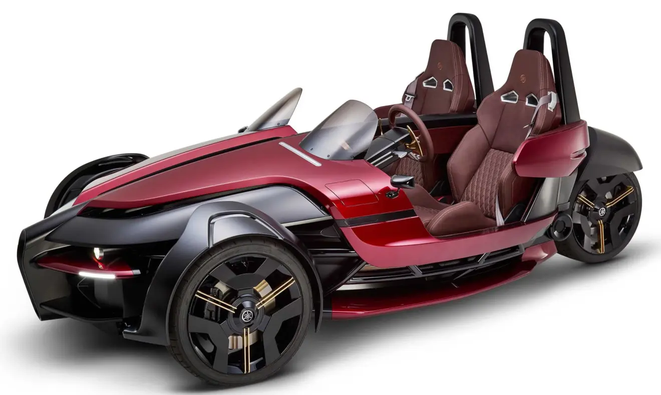 Yamaha Tricera Proto vermelho é um dos seis lançamentos da Yamaha no Japan Mobility Show 2025
