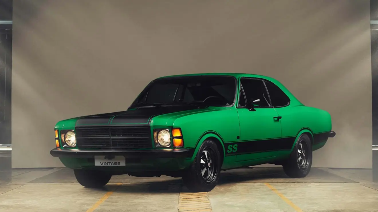 Chevrolet Opala SS do Projeto Vintage verde de frente