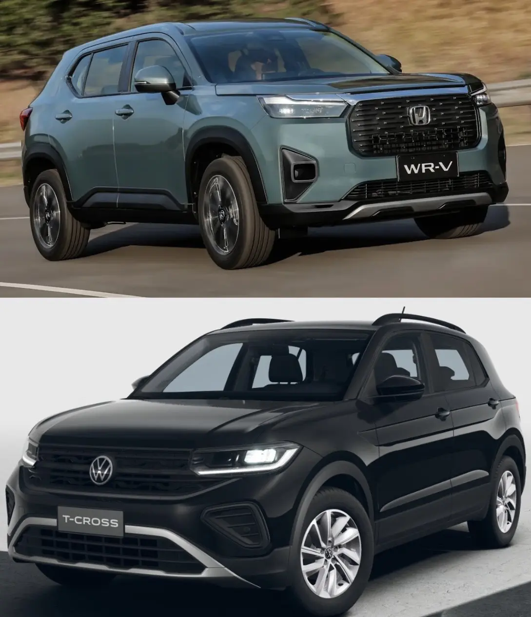 montagem com Honda WR-V 2026 e Volkswagen T-Cross Sem Nome 2026