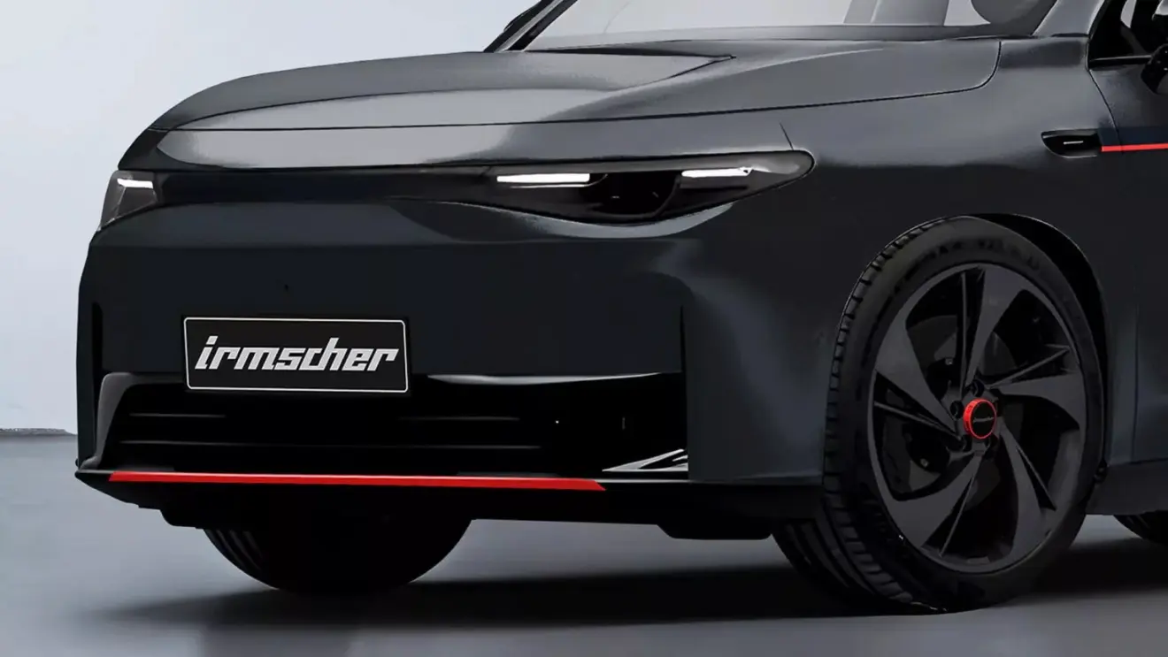 dianteira do Leapmotor i C10 preto com DRL's acesos