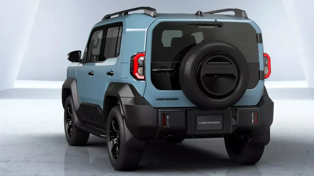 Toyota FJ Cruiser 2026 azul visto de trás