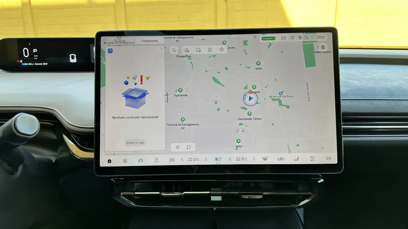 Multimídia do GAC Hyptec HT