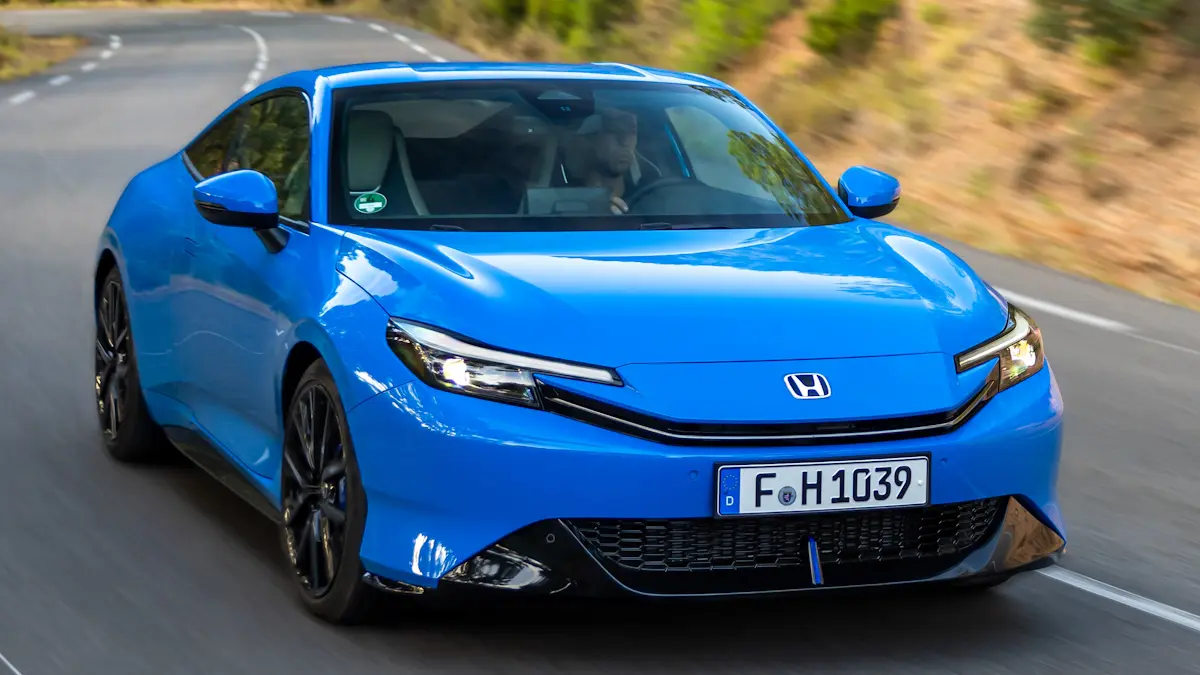 Honda Prelude azul de frente