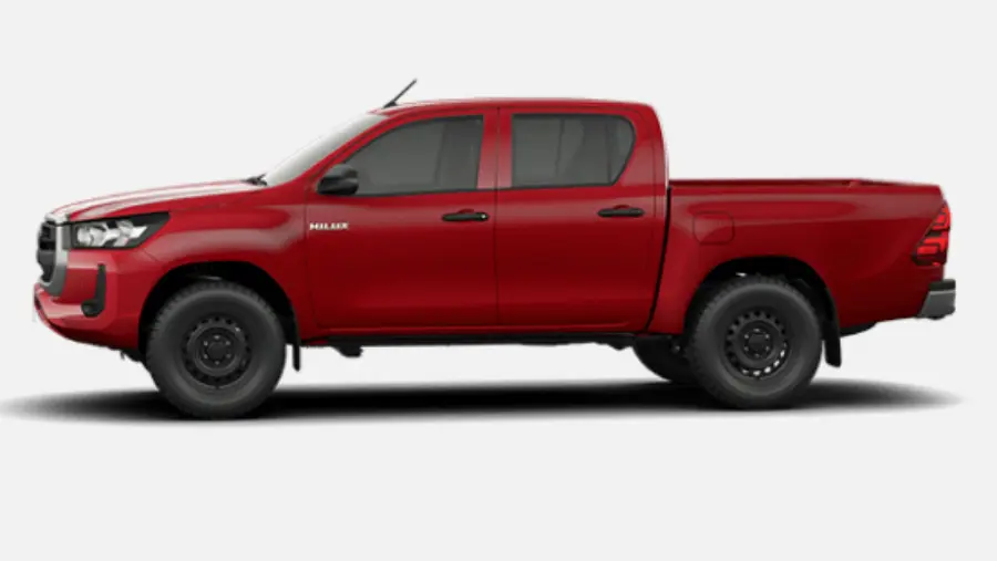 Toyota Hilux STD Power Pack manual vermelha vista de lado