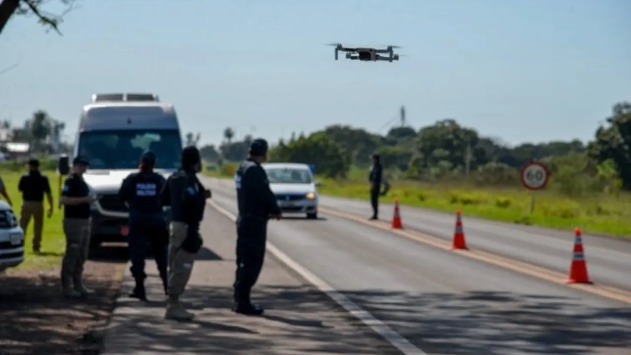 Drones da PRF fiscalização nas estradas