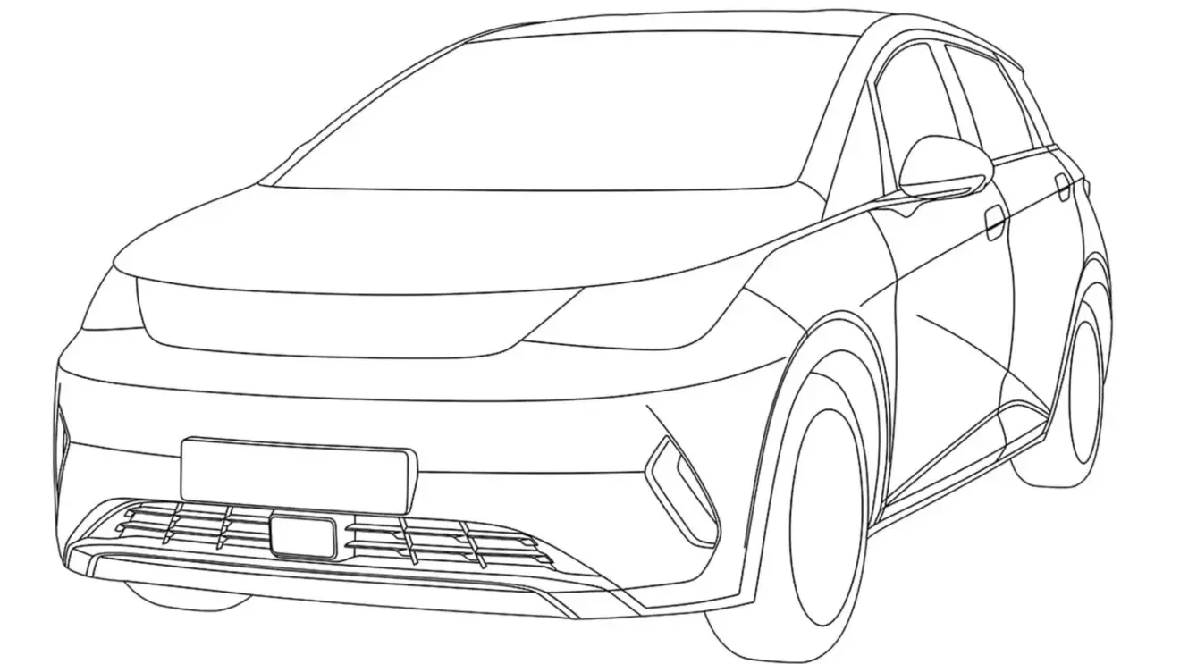 Registro de patente do novo elétrico BYD Dolphin