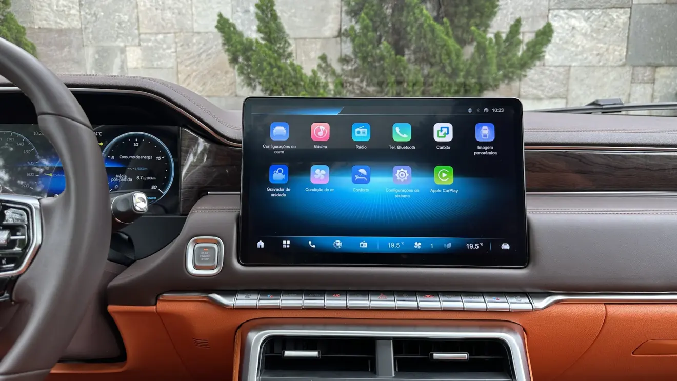 Multimídia da caminhonete Foton Tunland V9