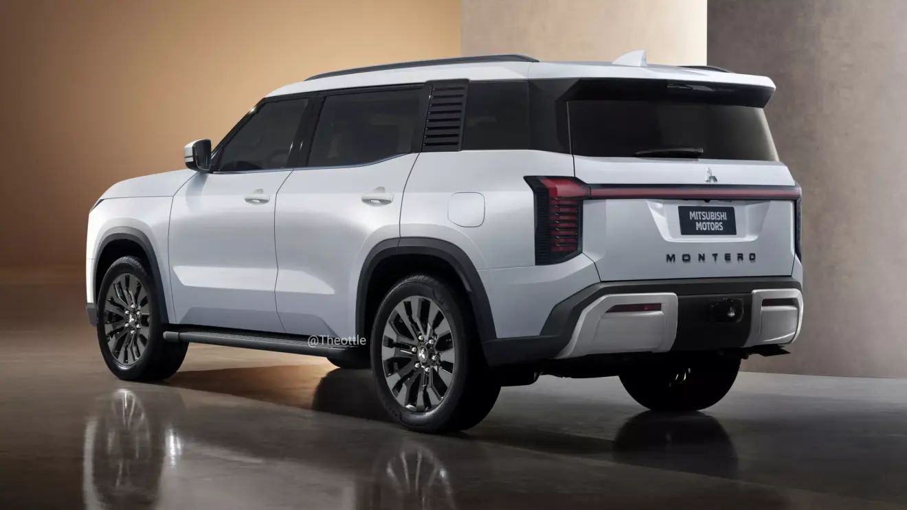 Mitsubishi Pajero projeção branco estático 2026