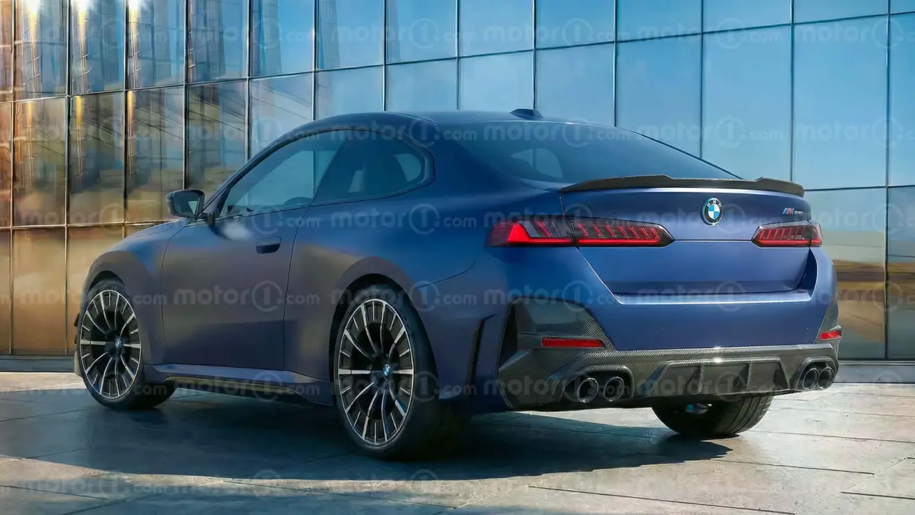 BMW Série 4 projeção Motor1 azul estático