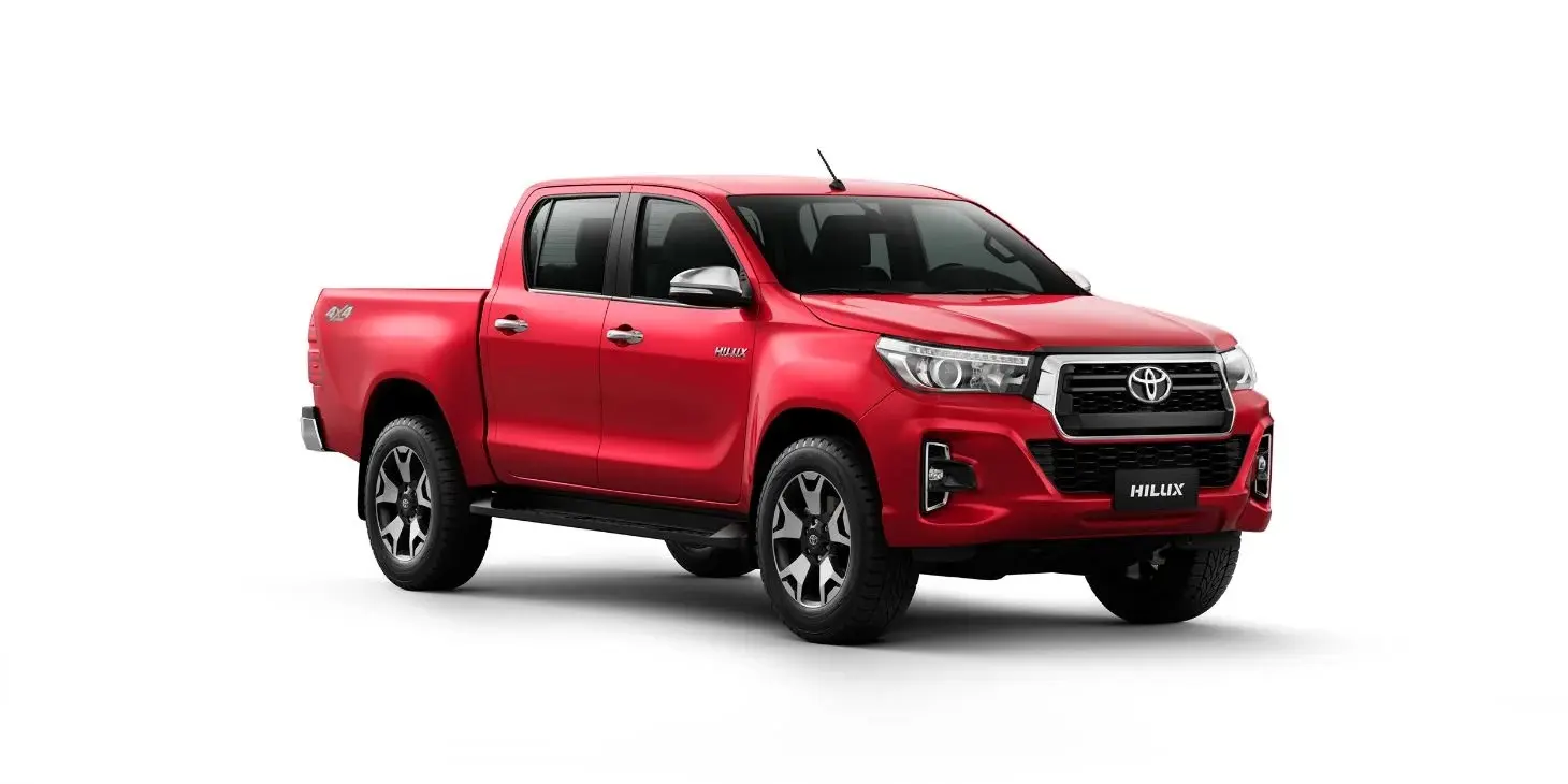 Toyota Hilux 2020 vermelha vista de frente
