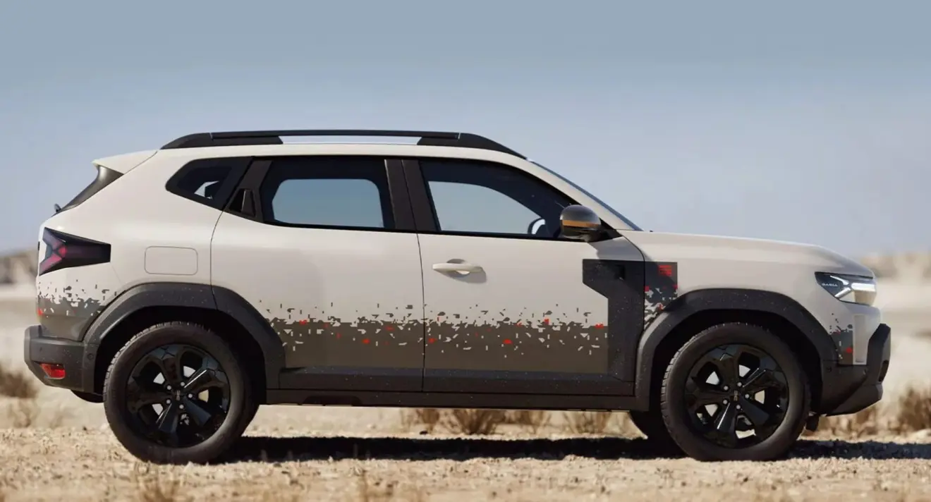Dacia Duster Spirit Of Sand de lateral parado na areia