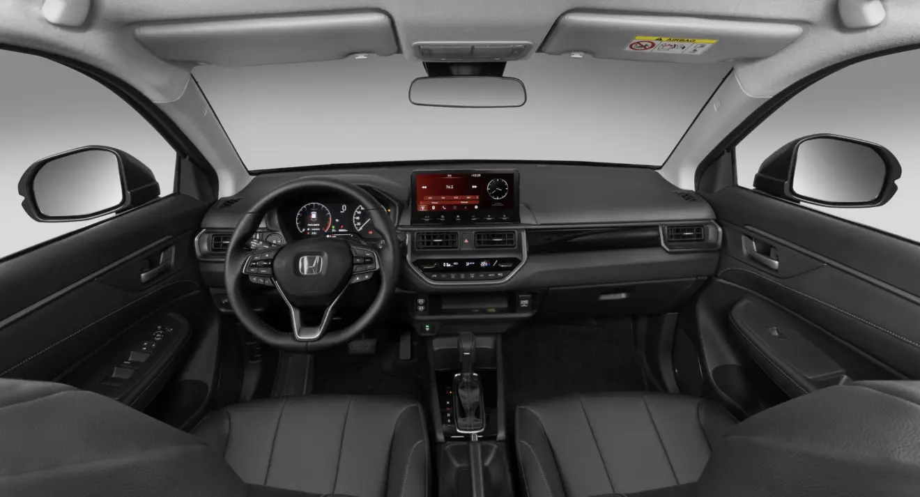 Visão aberta do painel do Honda WR-V 2026