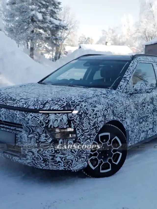 Protótipo da nova geração do Hyundai Bayon visto de frente