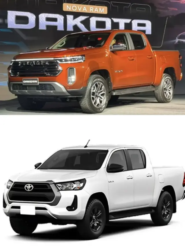 Montagem com Ram Dakota Laramie e Toyota Hilux SR