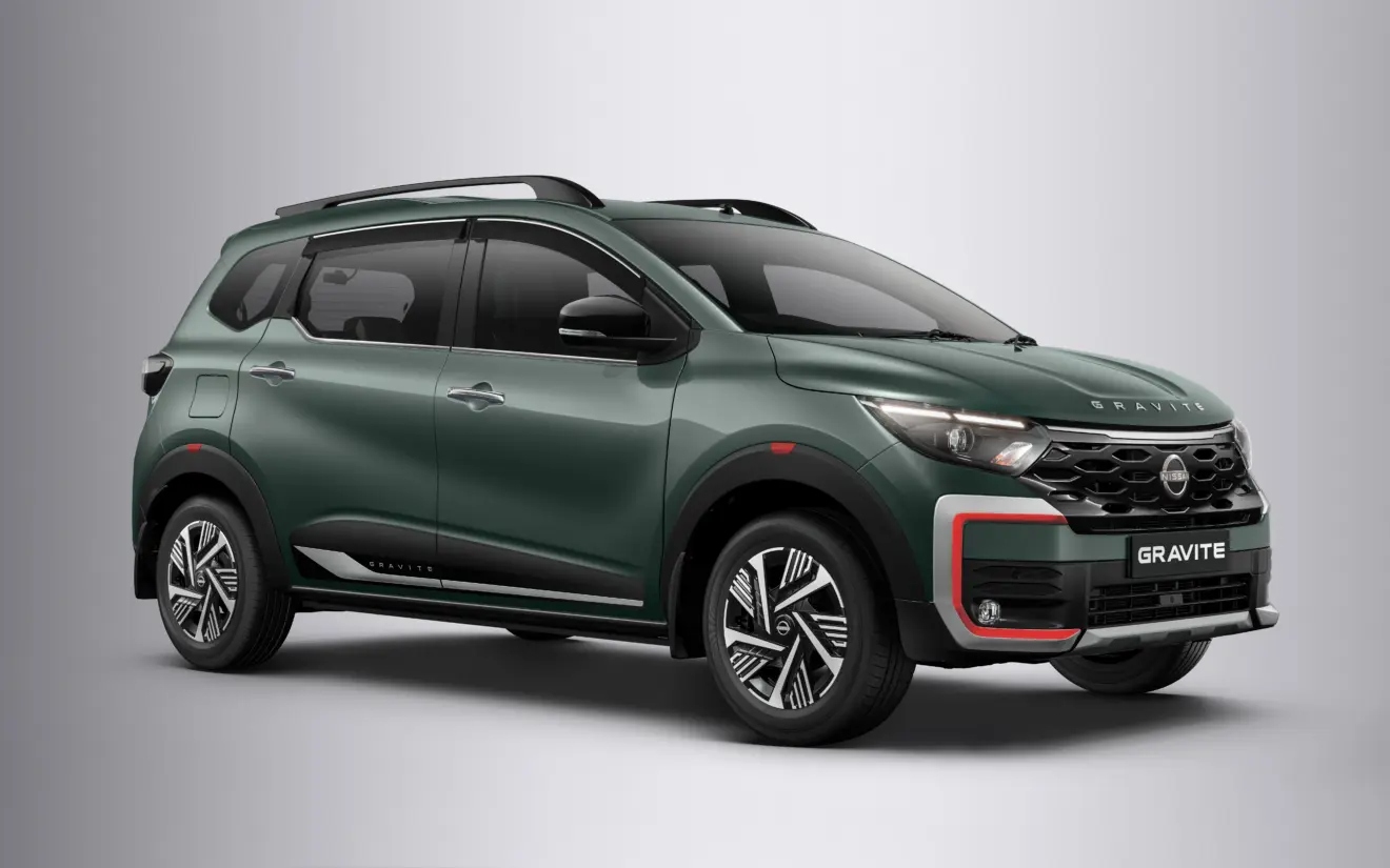 Nissan Gravite Launch Edition verde de frente
