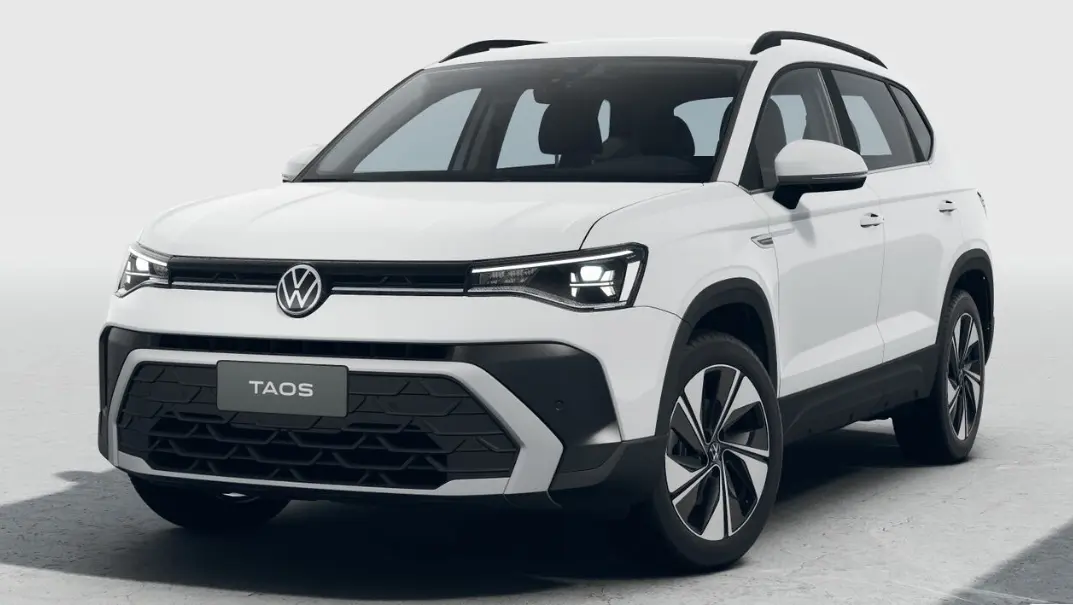 Volkswagen Taos Comfortline branco visto de frente